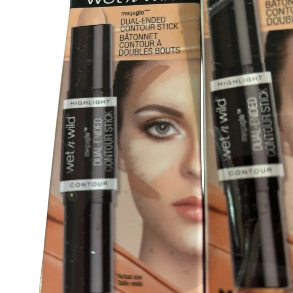 Lot of 5 Wet n Wild MegaGlo Dual-Ended Contour Stick Medium/Tan Cruelty-Free